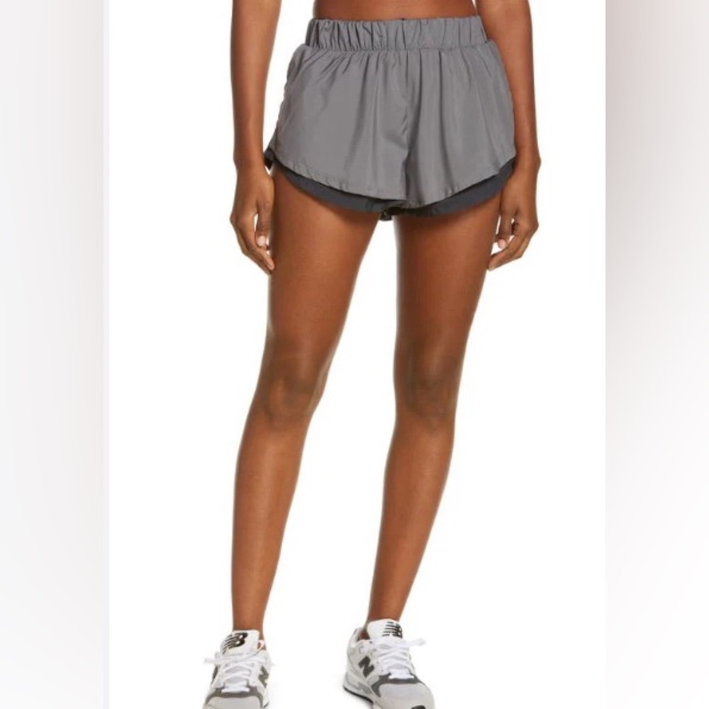 Free People movement RUN FOR IT SHORTS. Grey and black. Size medium.